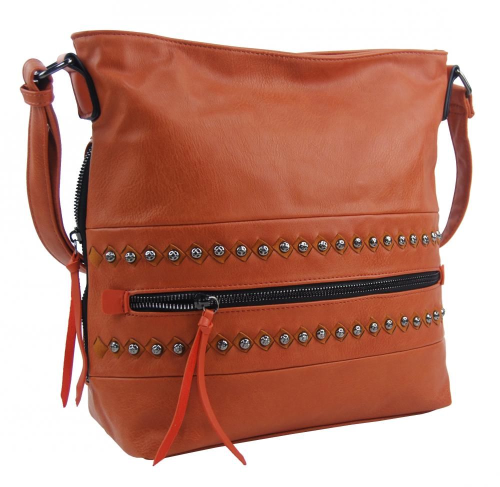 ROSY BAG Cihlově oranžová středně velká crossbody dámská kabelka XH5046