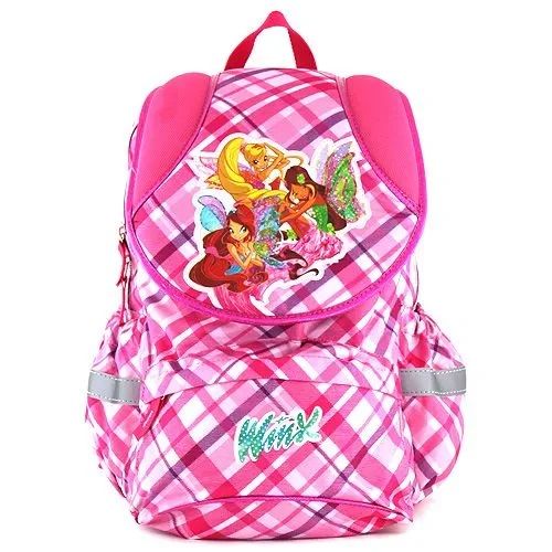Winx Club Školní batoh , růžový, motiv kostky