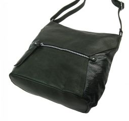 Velká tmavě zelená dámská crossbody kabelka s čelní kapsou NEW BERRY E-batoh