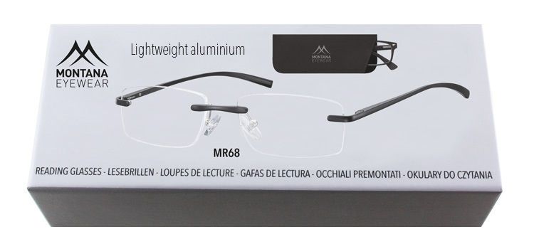 MONTANA EYEWEAR Dioptrické brýle BOX68 +2,50 BLACK Flex