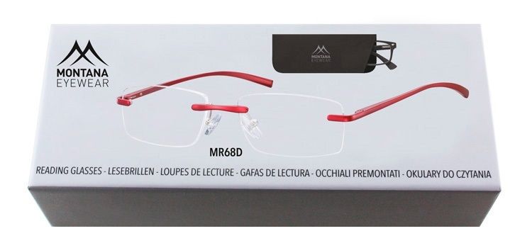 MONTANA EYEWEAR Dioptrické brýle BOX68D +2,00 RED Flex