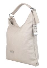 Moderní velká krémová kombinovaná dámská kabelka 3753-DE Demra E-batoh