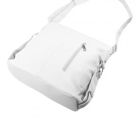 Bílá moderní crossbody dámská kabelka 67-MH Mahel E-batoh