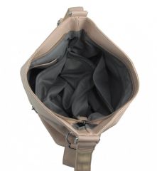 Moderní crossbody dámská kabelka 67-MH latté hnědá Mahel E-batoh