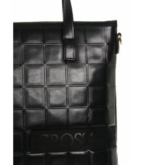 Větší moderní černá dámská kabelka S692 GROSSO E-batoh