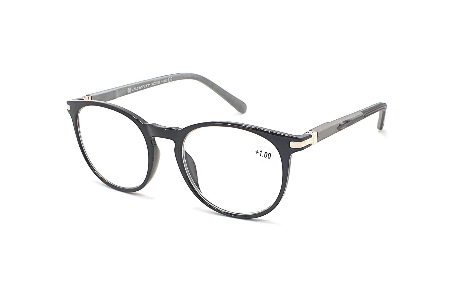 IDENTITY Dioptrické brýle MC2230 +2,50 black/grey flex