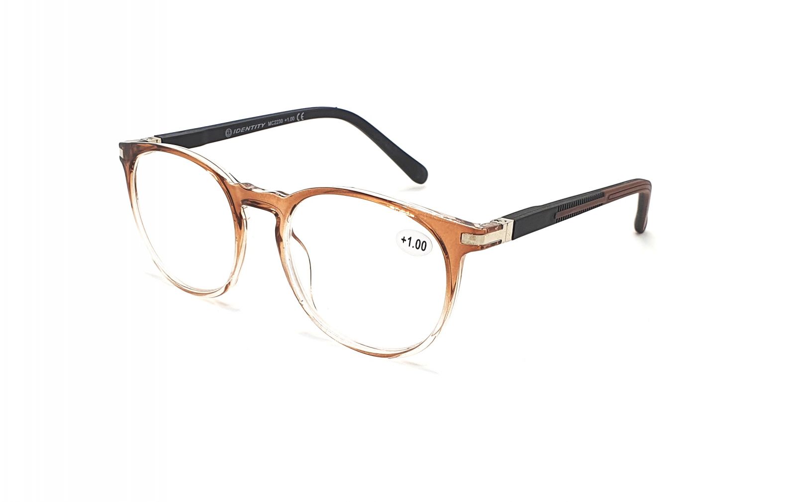IDENTITY Dioptrické brýle MC2230 +2,50 brown/black flex