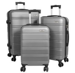 Cestovní kufry ABS sada NEVADA L,M,S SILVER
