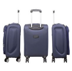 Cestovní kufry sada MARIBOR L,M,S BLUE BRIGHT MONOPOL E-batoh