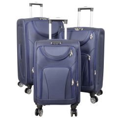 Cestovní kufry sada MARIBOR L,M,S BLUE BRIGHT MONOPOL E-batoh