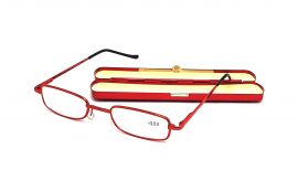 Dioptrické brýle v pouzdru V3010 / +3,00 red flex