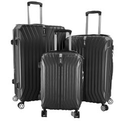 Cestovní kufry sada ALMERIA XL,M,S BLACK BRIGHT
