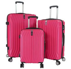 Cestovní kufry sada ALMERIA XL,M,S PINK BRIGHT