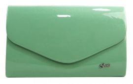 Pistáciově zelené lakované dámské psaníčko SP102 GROSSO E-batoh