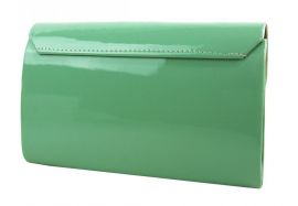 Pistáciově zelené lakované dámské psaníčko SP102 GROSSO E-batoh