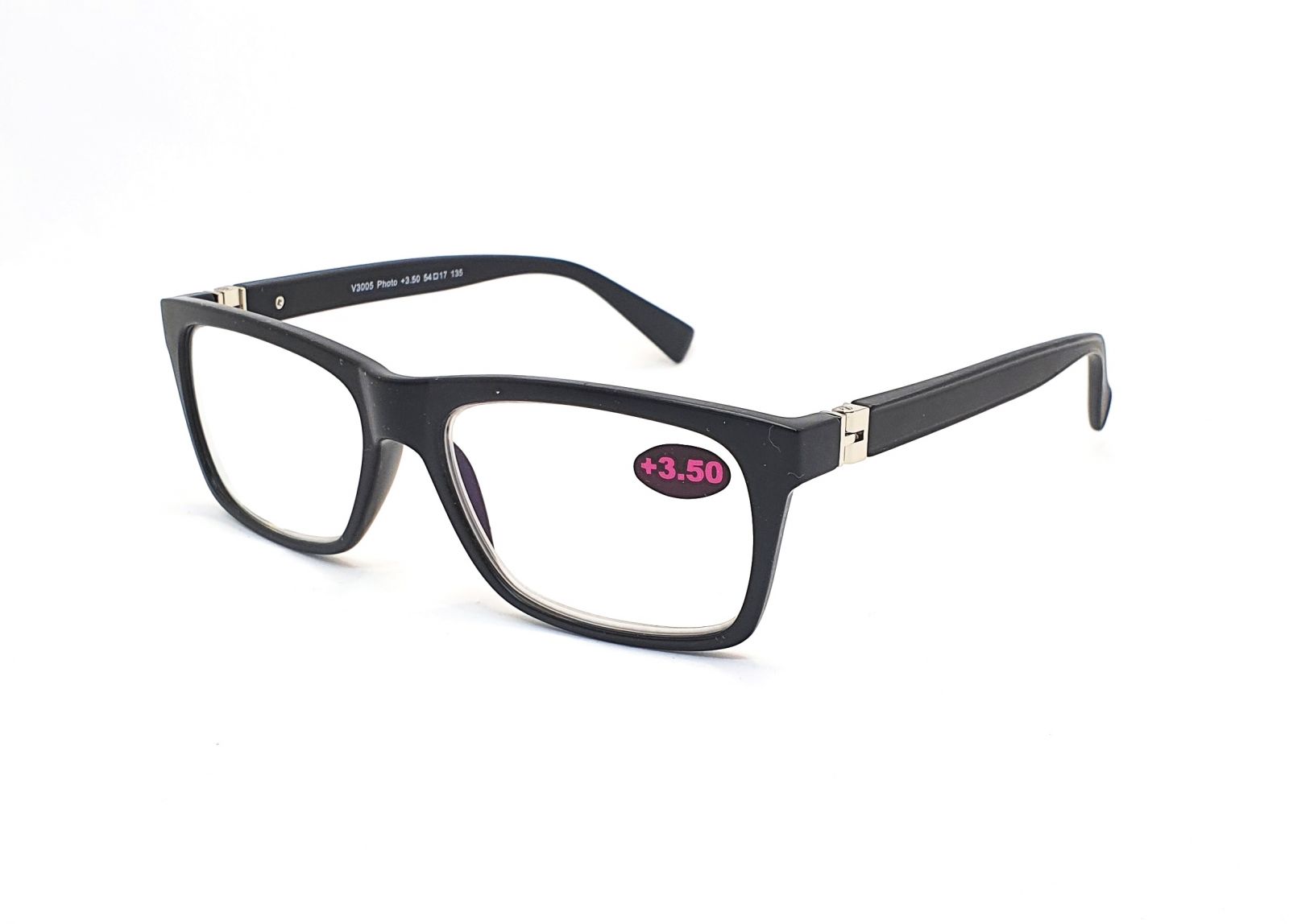 Samozabarvovací dioptrické brýle V3005 / +3,50 black flex Cat.0-2 E-batoh