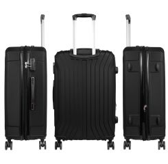 Cestovní kufry sada ALMERIA L,M,S BLACK BRIGHT MONOPOL E-batoh