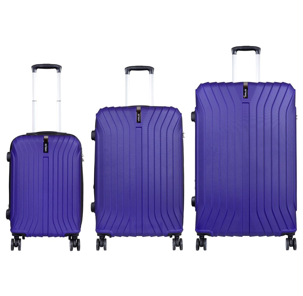 Cestovní kufry sada ALMERIA L,M,S BLUE BRIGHT MONOPOL E-batoh
