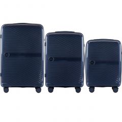 Cestovní kufry sada WINGS LAPWING POLIPROPYLEN DARK BLUE L,M,S