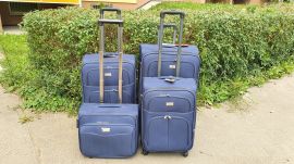 Sada 3 textilních kufrů ORMI 4W BLUE L/M/S + pilotní kufr