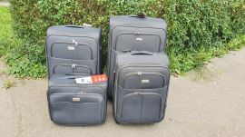 Sada 3 textilních kufrů ORMI 4W GREY  L/M/S + pilotní kufr