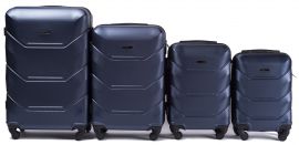 Cestovní kufry sada WINGS 147 ABS BLUE L,M,S,xS