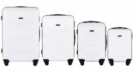 Cestovní kufry sada WINGS 147 ABS MILK WHITE L,M,S,xS