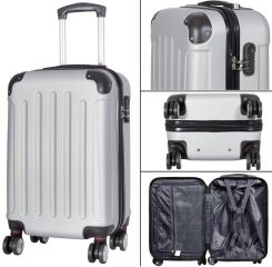 Cestovní kufry sada AVALON II L,M,S SILVER MONOPOL E-batoh