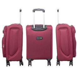 Cestovní kufry sada MARIBOR L,M,S RED BRIGHT MONOPOL E-batoh