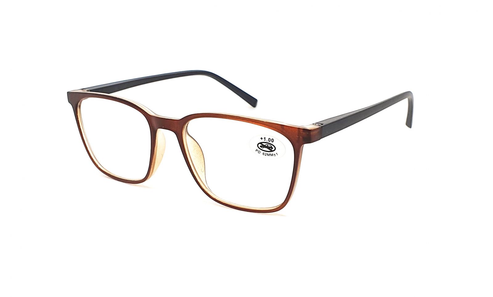 Dioptrické brýle P8006 +1,00 brown / black flex