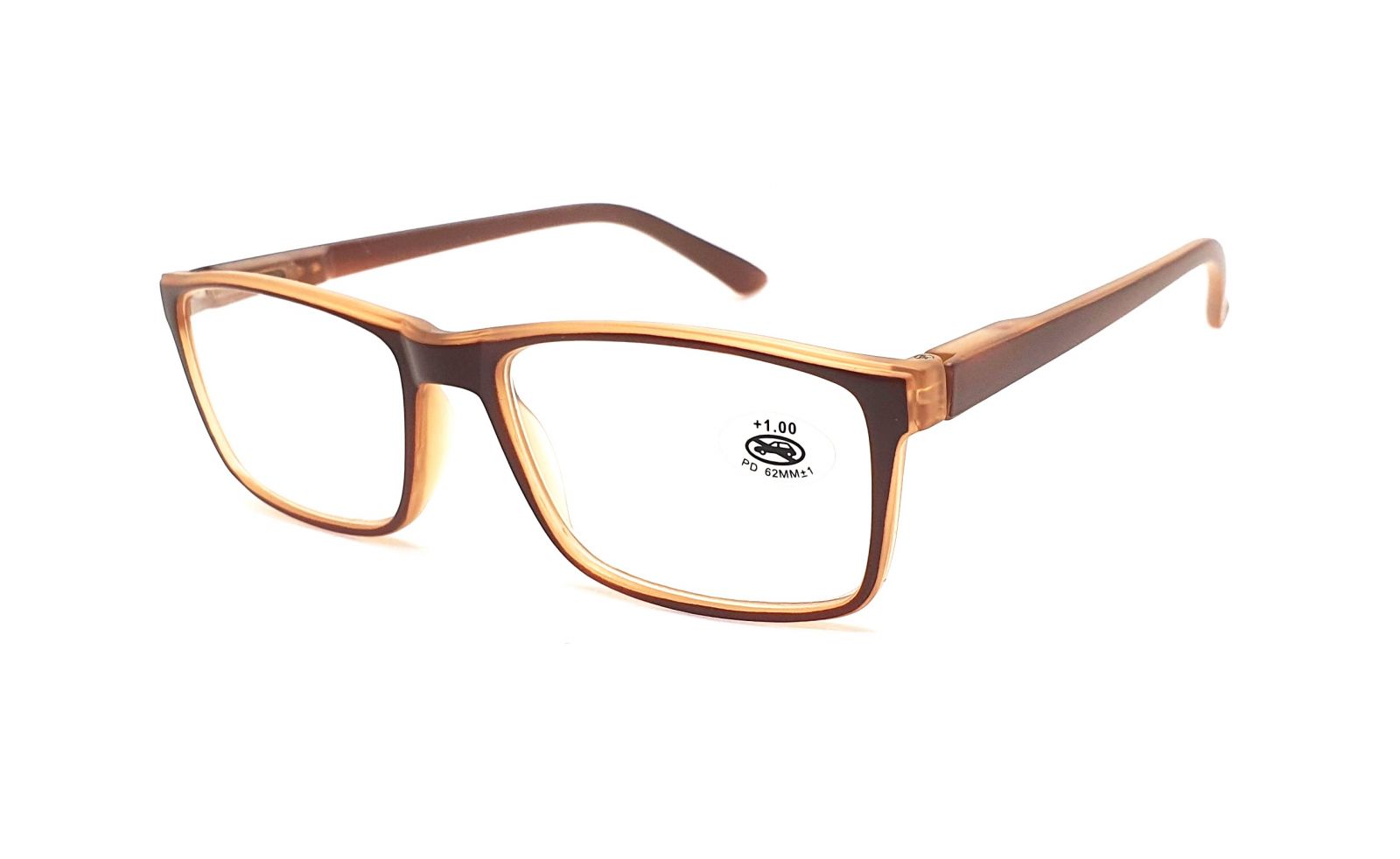 Dioptrické brýle P8022 +3,00 brown flex