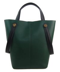 Zelená shopper dámská kabelka S683 GROSSO E-batoh