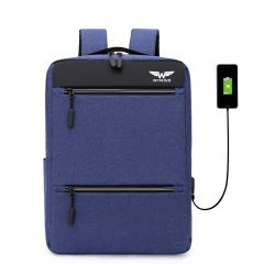 Cestovní batoh s USB Wings 45x29x13, Modrý