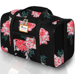 Příruční zavazadlo pro RYANAIR 1003 40x25x20 BLACK FLOWERS Reverse E-batoh