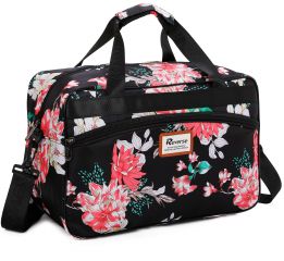 Příruční zavazadlo pro RYANAIR 1005 40x25x20 BLACK FLOWERS Reverse E-batoh