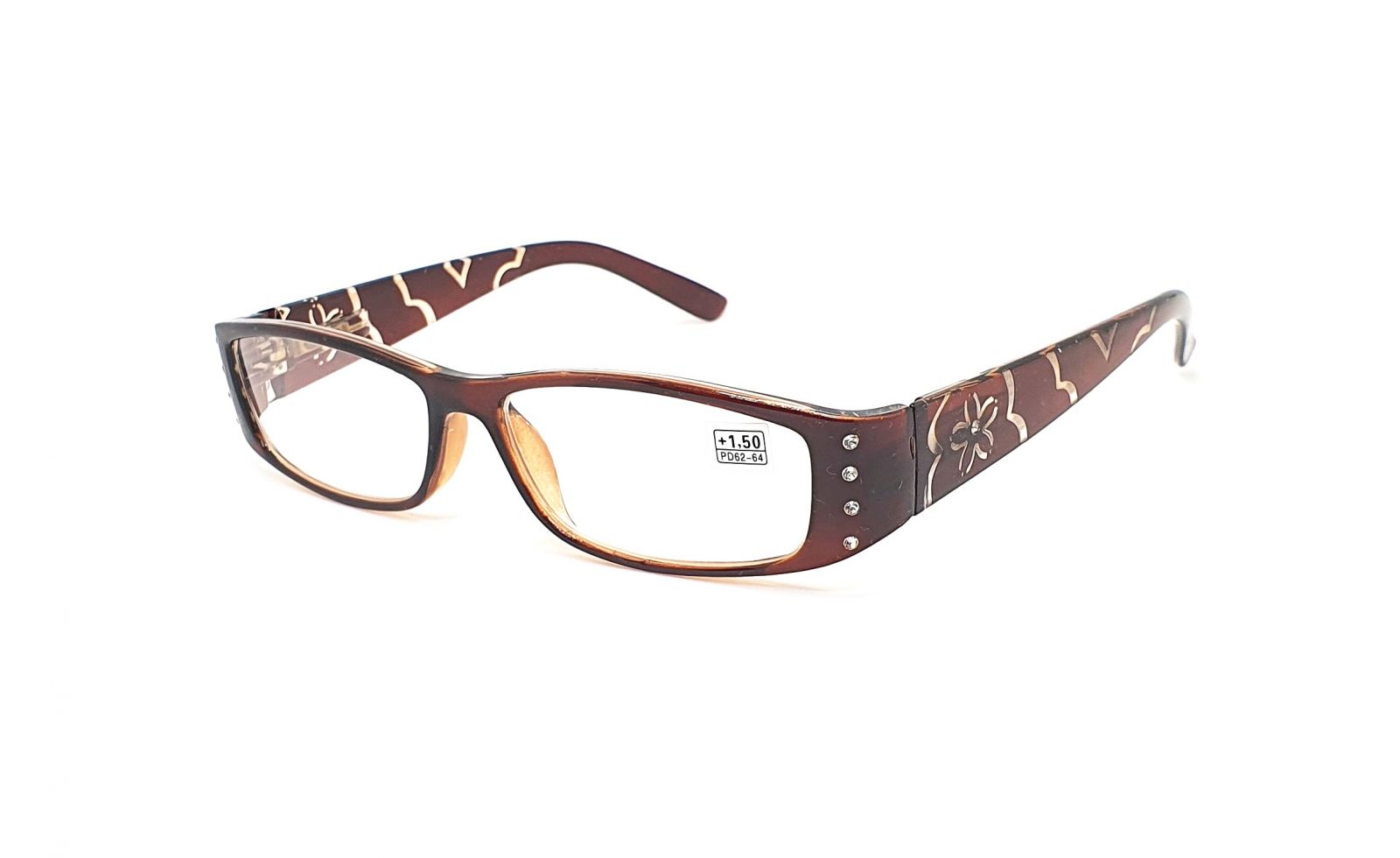 Dioptrické brýle A-018 +2,50 brown flex