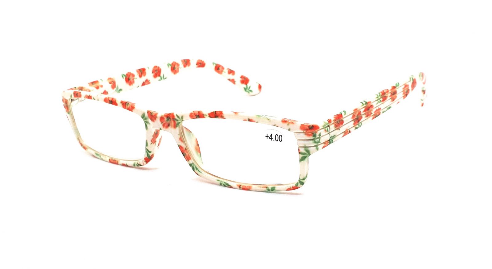 Dioptrické brýle MC2106 +4,00 white flowers flex