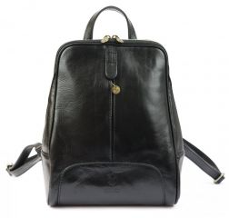Kožený černý dámský batoh Florence
