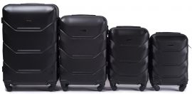 Cestovní kufry sada WINGS 147 ABS BLACK L,M,S,xS