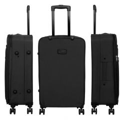 Cestovní kufry sada SYDNEY L,M,S BLACK BRIGHT MONOPOL E-batoh