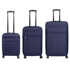 Cestovní kufry sada SYDNEY L,M,S BLUE BRIGHT MONOPOL E-batoh