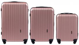Cestovní kufry sada WINGS 2011 ABS ROSE GOLD L,M,S