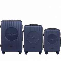 Cestovní kufry sada WINGS SWL01 ABS BLUE L,M,S