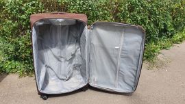 Textilních kufr ORMI 4W BROWN velký L E-batoh