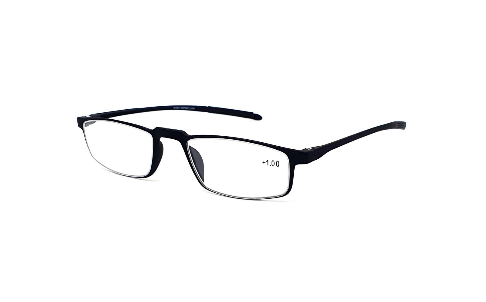 Extra ohebné dioptrické brýle V3040 s úchytem na kapsu / +4,00 black
