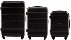 Cestovní kufry sada WINGS LOVEBIRD ABS BLACK L,M,S