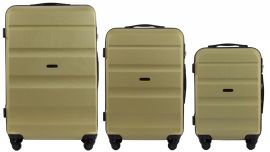 Cestovní kufry sada WINGS LOVEBIRD ABS TEA GREEN L,M,S