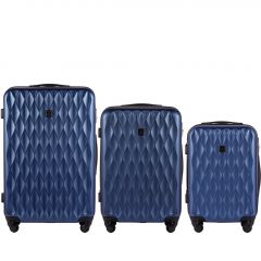 Cestovní kufry sada WINGS ABS- PC ROYAL BLUE L,M,S