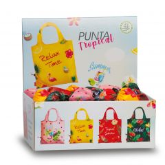 Nákupní skládači taška PUNTA Tropical Pink E-batoh