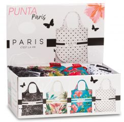 Nákupní skládači taška PUNTA Paris White E-batoh